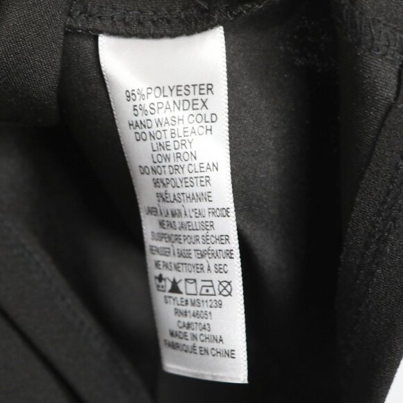 Faith & Joy Black Asymmetrical Faux Wrap Skirt Side Tie Bow Skirt Black Tie - Picture 7 of 11